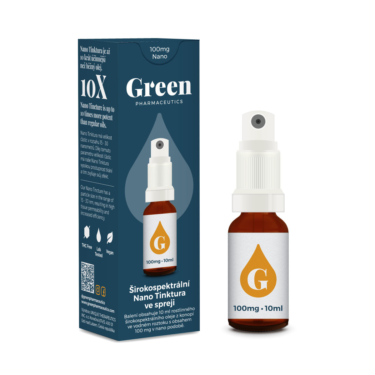 Broad spectrum Nano spray 100mg (10%)